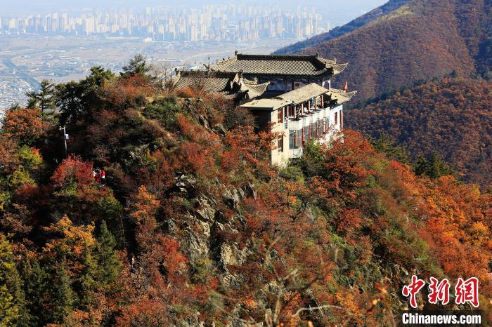 深秋，位于蘭州市榆中縣的興隆山，漫山遍野成五彩顏色。張?zhí)鞂?攝