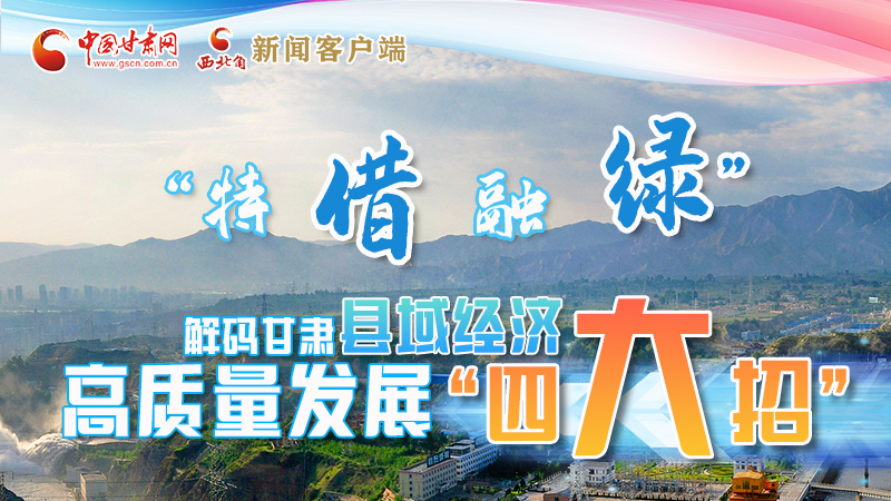 圖解|“特、借、融、綠”解碼甘肅縣域經(jīng)濟(jì)高質(zhì)量發(fā)展“四大招”